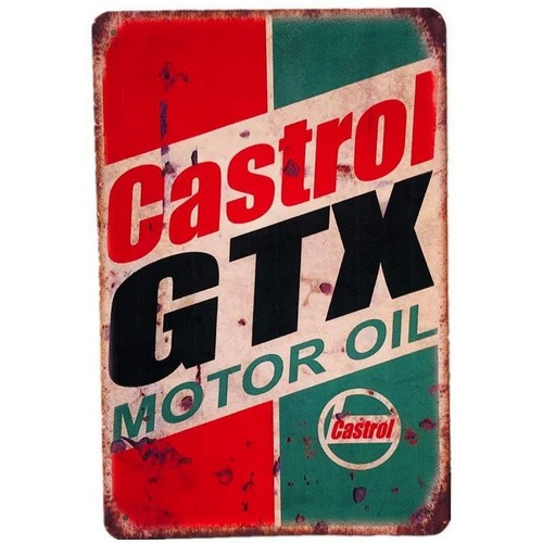 Castrol Oil Gtx - Targa in Latta Castrol GTX Olio