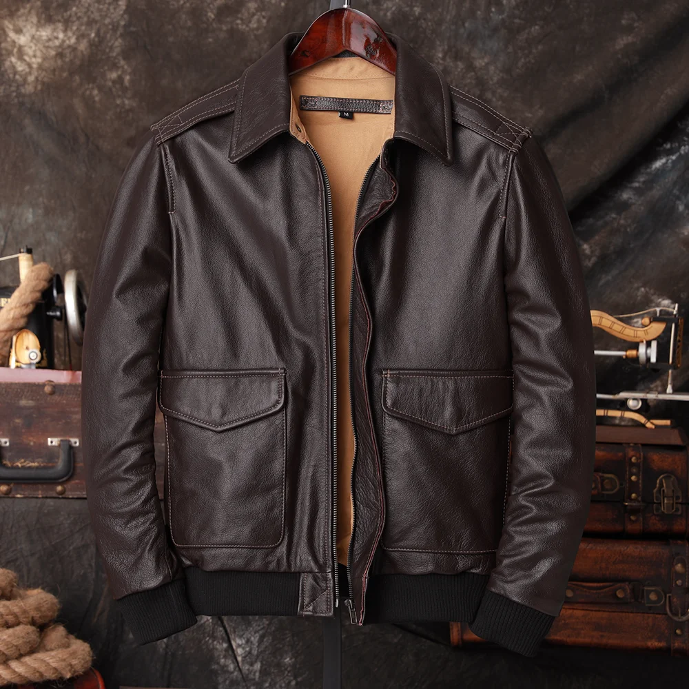 Riding Jacket Leather - Giacca da Pilota A2 in Vera