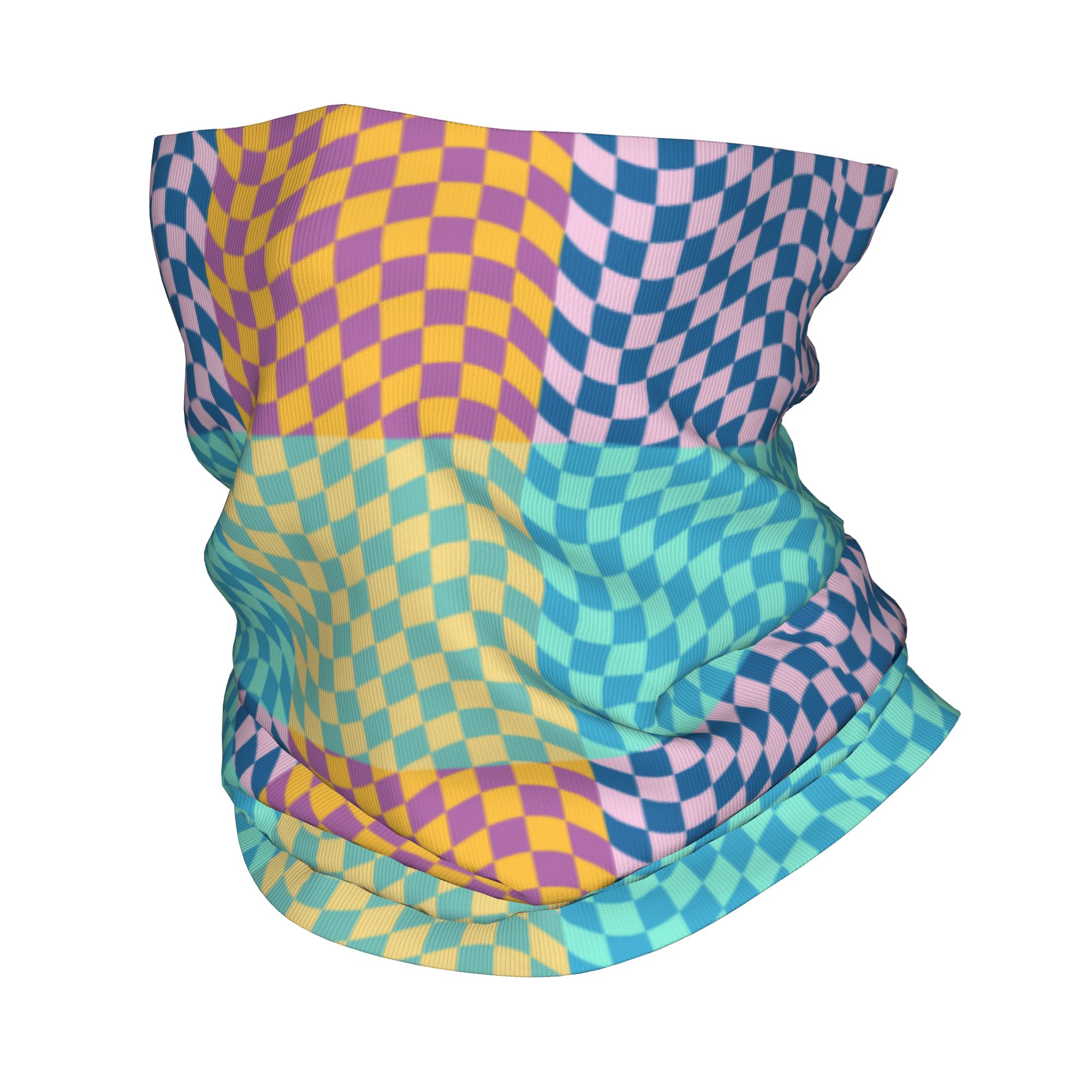 Neck Warmer Balaclava - Bandana a quadretti colorata personalizzata Ghetta