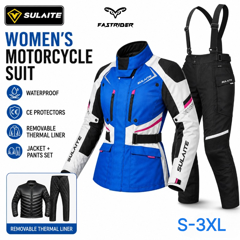 Motorcycle Gear Jacket Women - Tuta da Moto per Donna, Invernale,