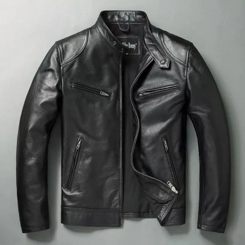 Riding Jacket Leather - Giacca in vera pelle da uomo