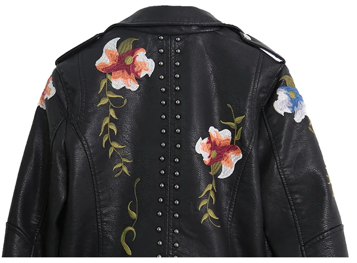 Ricamo floreale giacca in ecop - Riding Jacket Leather recensione e prezzo