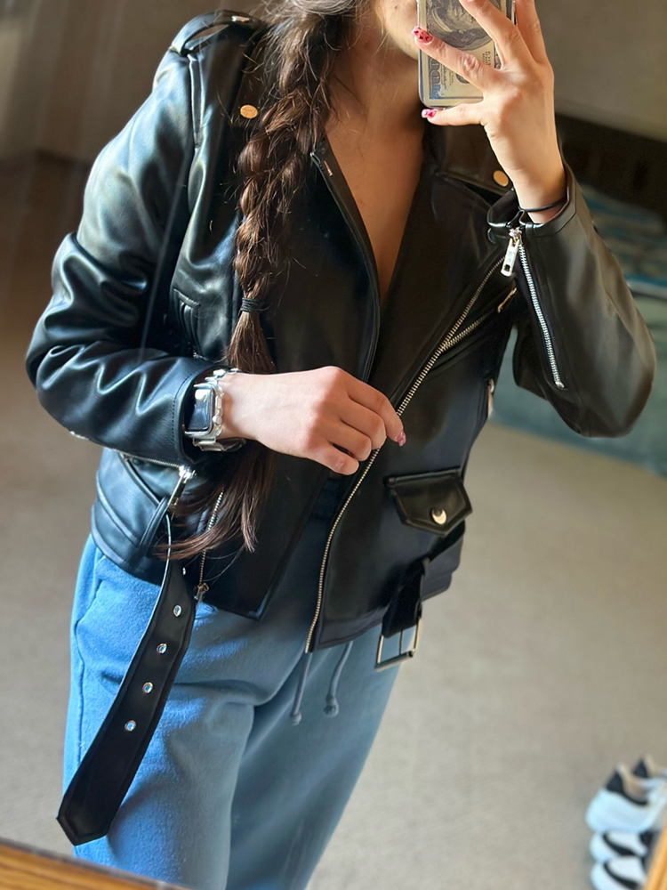 Ailegogo Streetwear donna Slim - Riding Jacket Leather recensione e prezzo